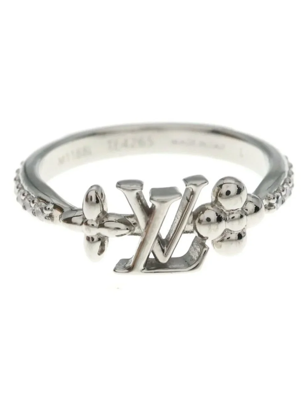 Louis Vuitton LV Iconic Rhinestone Ring Silver